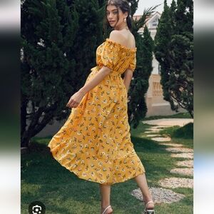 Nwot Off Shoulder Floral Dress